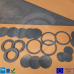 Metaal detecteerbaar siliconen plaatrubber| FDA | blauw | 1.20mtr breed | 1,5 mm  dik